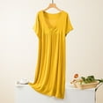 thumbnail image 1 of OSFVNOXV Victorian Nightgowns for Women Ruched Crew Neck Loose Ruffle Sleepshirts with Sleeves, 1 of 6