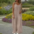 thumbnail image 1 of OSFVNOXV Wide Leg Overalls for Women Loose Fit Oversized Baggy Jumpsuits Boho Flowy Long Palazzo Summer Rompers with Pockets, 1 of 7