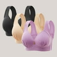 thumbnail image 1 of OSFVNOXV Wireless Bras for Women 3 Pack Push-Up Bras No Underwire High Support Soft Breathable Everyday Bras ,36-46, 1 of 3