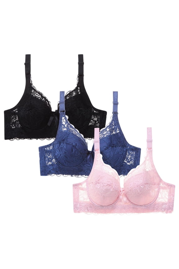 Wireless Bras for Women Padded Sports Plus Size 1/2 Cups High Impact White Balconette Big Busted Womens Bras First Mothers Day Gift for New Mom