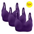 thumbnail image 1 of OSFVNOXV Women Bras 3PC Plus Size Everyday Push Up Bras,Soft Comfortable Breathable Seamless Wireless Bras First Mothers Day Gift for New Mom, 1 of 3