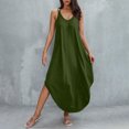thumbnail image 1 of OSFVNOXV Women Summer Maxi Dress Casual V-Neck Sleeveless Boho Spaghetti Strap Flowy Long Sundress Halter Tie Back Beach Dresses, 1 of 8