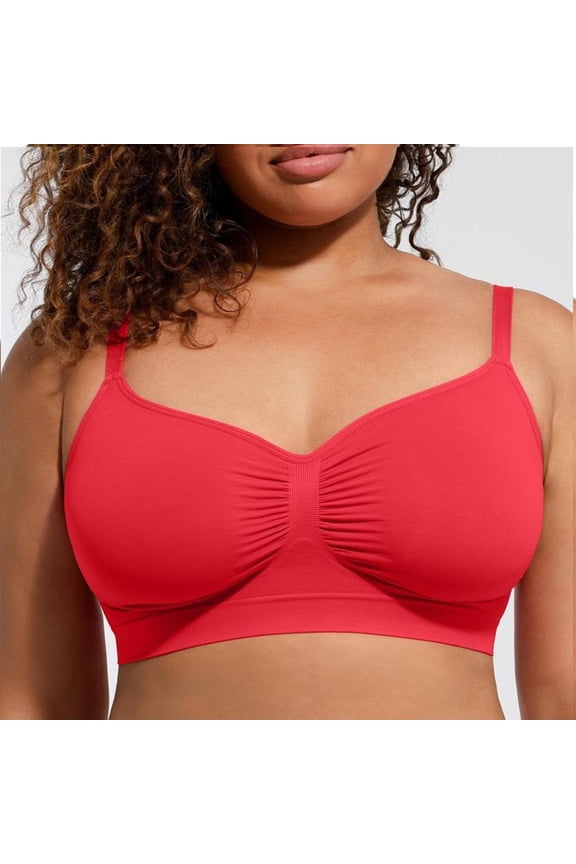 Women Yoga Bras No Underwire Balconette Soft Cotton Full Coverage Seamless Jogging Running Workout Fitness Sports Bras Spring