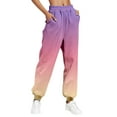 thumbnail image 1 of OSFVNOXV Women's Athletic Sweatpants Baggy Loose Fit Sweat Pants Gradient Color Joggers Elastic Waist Workout Bottom with Pockets, 1 of 2