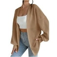 thumbnail image 1 of OSFVNOXV Women's Swimsuit Cover Up ,Spring Summer 2025 New Trending Cardigan Soft Cotton Wide Shoulder Open Front Shirts, 1 of 2