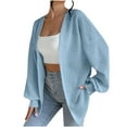 thumbnail image 1 of OSFVNOXV Women's Swimsuit Cover Up ,Spring Summer 2025 New Trending Cardigan Soft Cotton Wide Shoulder Open Front Shirts, 1 of 2