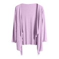 thumbnail image 1 of OSFVNOXV Womens Bikini Cover Up Long Sleeve Shrugs Loose Fit Solid Color Flowy Open Front Cardigan, 1 of 6