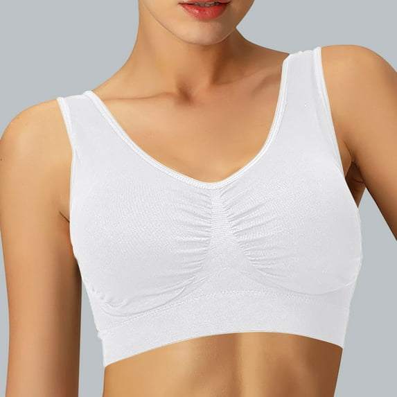 OSFVNOXV Womens Bras No Underwire Full Support Large Sports Bra Double Layer Seamless Yoga Running Bra Daily Bra
