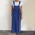 thumbnail image 1 of OSFVNOXV Womens Summer Romper Maxi Dress Loose Fit Solid Color Overalls Flowy Lounge Jumpsuit Dress Streetwear Outfits with Pockets, 1 of 6