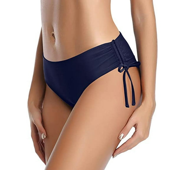 OSFVNOXV Womens Swimwear Bottom ,Low Rise Side Drawstring Swim Brief Swimwear Bikini Bottom