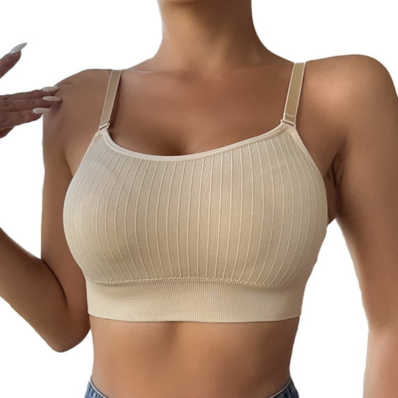 OSFVNOXV Workout Bras for Women Full Coverage Sports Bras High Support Wire-Free Seamless Adjustable Straps Breathable Yoga Bras