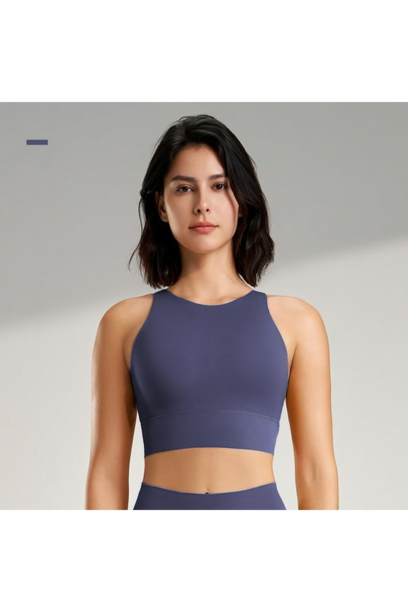 Workout Tank Tops for Women Seamless Yoga Bras Longline Mock Neck T-Shirt Sleeveless Crop Tops