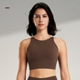 thumbnail image 1 of OSFVNOXV Workout Tank Tops for Women Seamless Yoga Bras Longline Mock Neck T-Shirt Sleeveless Crop Tops, 1 of 5