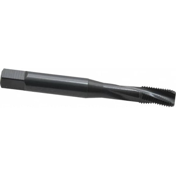 OSG 1/4-28 UNF, 3 Flute, 15 Helix, Modified Bottoming Chamfer, Oxide Finish, Powdered Metal Spiral Flute STI Tap Right Hand Flute, 2-1/2" OAL, 0.255" Shank Diam, 1" Thread Length, Series 315