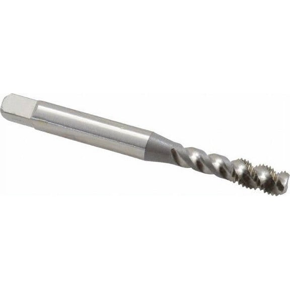 OSG #10-32 UNF, 3 Flute, 50 Helix, Bottoming Chamfer, Bright Finish, HSS Spiral Flute STI Tap Right Hand Flute, 2-3/8" OAL, 0.255" Shank Diam, 7/8" Thread Length