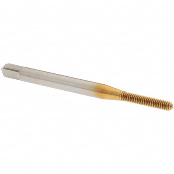 OSG #2-56 UNC H3 Thread Limit Bottoming Thread Forming Tap Cobalt, TiN Finish, 1-3/4" OAL, 7/16" Thread Length, Right Hand Thread, Series HY-PRO NRT