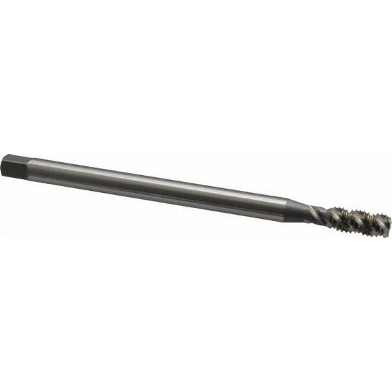 OSG 3/8-16 UNC 3 Flute H3 Bright Finish HSS Spiral Flute Extension Tap Bottoming Chamfer, 6" OAL, 3B Class of Fit