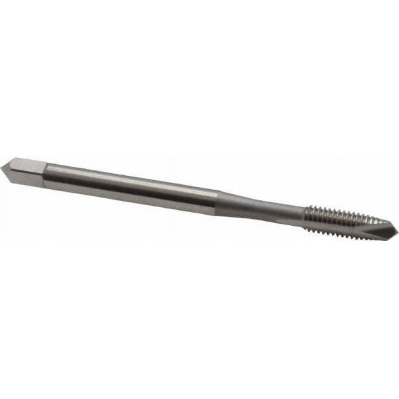 OSG #4-40 UNC, H2, 2 Flutes, Plug Chamfer, Bright Finish, HSS Spiral Point STI Tap 1-7/8" OAL, 0.141" Shank Diam, 9/16" Thread Length, Series 125