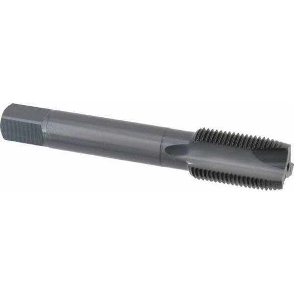 OSG M18x1.50 Metric Fine D6 3 Flute Oxide Finish Vanadium HSS Spiral Point Tap Plug Chamfer, Right Hand Thread, 4-1/32" OAL, 1-13/16" Thread Length, 0.542" Shank Diam, Series 289
