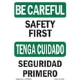 thumbnail image 1 of OSHA BE CAREFUL Sign - Bilingual | Decal | Protect Your Business, Construction Site, Warehouse & Shop Area | Made in the USA, 1 of 5