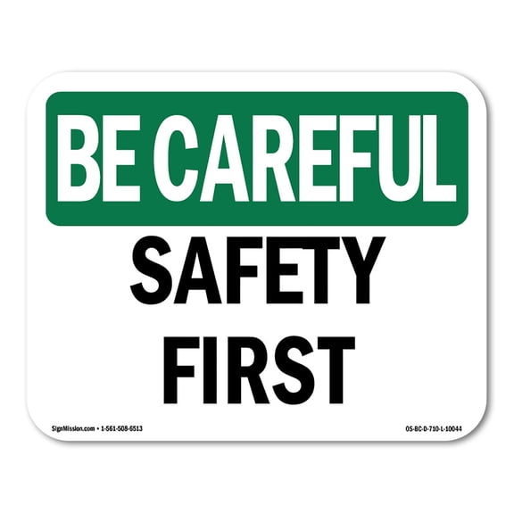 OSHA BE CAREFUL Sign - | Plastic Sign | Protect Your Business, Construction Site, Warehouse & Shop Area | Made in the USA