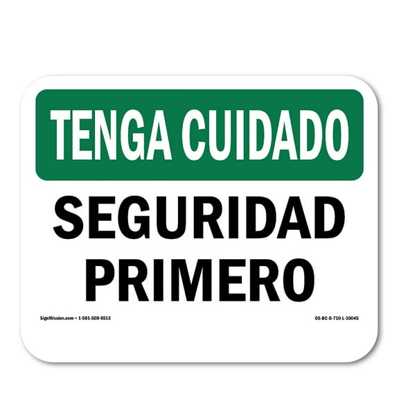 OSHA BE CAREFUL Sign - Spanish | Aluminum Sign | Protect Your Business, Construction Site, Warehouse & Shop Area | Made in the USA