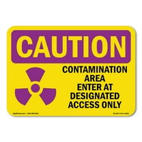 OSHA CAUTION RADIATION Sign - Contamination With Symbol | Decal | Protect Your Business, Construction Site, Warehouse & Shop Area | Made in the USA
