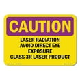 thumbnail image 1 of OSHA CAUTION RADIATION Sign - Laser Radiation Avoid Direct Eye Exposure | Decal | Protect Your Business, Work Site, Warehouse | Made in the USA, 1 of 5