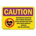 thumbnail image 1 of OSHA CAUTION RADIATION Sign - Microwave Radiation And Strong With Symbol | Aluminum Sign | Protect Your Business, Work Site, Warehouse | Made in the USA, 1 of 6