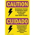 thumbnail image 1 of OSHA CAUTION RADIATION Sign - Microwave Testing Bilingual | Decal | Protect Your Business, Work Site, Warehouse & Shop Area | Made in the USA, 1 of 5
