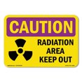 thumbnail image 1 of OSHA CAUTION RADIATION Sign - Radiation Area Keep Out | Decal | Protect Your Business, Construction Site, Warehouse & Shop Area | Made in the USA, 1 of 5