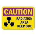 thumbnail image 1 of OSHA CAUTION RADIATION Sign - Radiation Area Keep Out | Plastic Sign | Protect Your Business, Construction Site, Warehouse & Shop Area | Made in the USA, 1 of 5