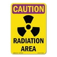 thumbnail image 1 of OSHA CAUTION RADIATION Sign - Radiation Area With Symbol | Decal | Protect Your Business, Construction Site, Warehouse & Shop Area | Made in the USA, 1 of 5