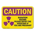 thumbnail image 1 of OSHA CAUTION RADIATION Sign - Radiation Hazard Please Notify With Symbol | Decal | Protect Your Business, Work Site, Warehouse | Made in the USA, 1 of 5
