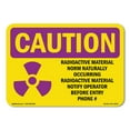 thumbnail image 1 of OSHA CAUTION RADIATION Sign - Radioactive Material Norm Naturally With Symbol | Decal | Protect Your Business, Warehouse | Made in the USA, 1 of 5