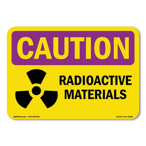 OSHA CAUTION RADIATION Sign - Radioactive Materials | Decal | Protect Your Business, Construction Site, Warehouse & Shop Area | Made in the USA