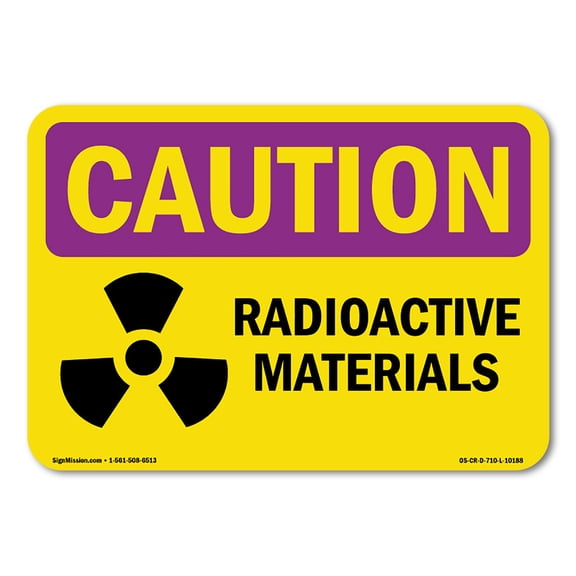 OSHA CAUTION RADIATION Sign - Radioactive Materials | Plastic Sign | Protect Your Business, Construction Site, Warehouse & Shop Area | Made in the USA