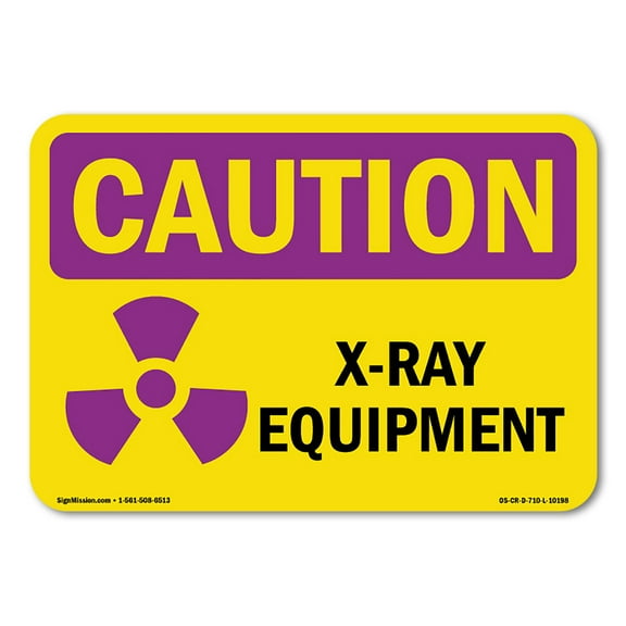OSHA CAUTION RADIATION Sign - X-Ray Equipment | Plastic Sign | Protect Your Business, Construction Site, Warehouse & Shop Area | Made in the USA