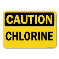 OSHA Caution Aluminum Sign - Chlorine |  Aluminum Sign | Protect Your Business, Work Site, Warehouse & Shop Area |  Made in the USA
