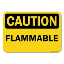 OSHA Caution Aluminum Sign - Flammable |  Aluminum Sign | Protect Your Business, Work Site, Warehouse & Shop Area |  Made in the USA