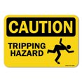 thumbnail image 1 of OSHA Caution Aluminum Sign - Tripping Hazard |  Aluminum Sign | Protect Your Business, Work Site, Warehouse & Shop Area |  Made in the USA, 1 of 6