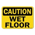 thumbnail image 1 of OSHA Caution Aluminum Sign - Wet Floor |  Aluminum Sign | Protect Your Business, Work Site, Warehouse & Shop Area |  Made in the USA, 1 of 6
