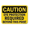 thumbnail image 1 of OSHA Caution Decal - Eye Protection Required Beyond This Point | Decal | Protect Your Business, Work Site, Warehouse & Shop Area |  Made in the USA, 1 of 5