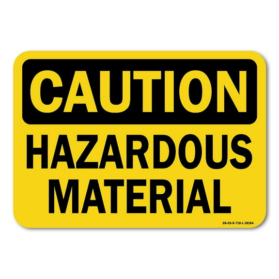 OSHA Caution Decal - Hazardous Material | Decal | Protect Your Business, Work Site, Warehouse & Shop Area |  Made in the USA