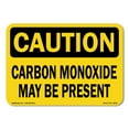 thumbnail image 1 of OSHA Caution Sign - Carbon Monoxide May Be Present | Plastic Sign | Protect Your Business, Construction Site, Warehouse & Shop Area | Made in the USA, 1 of 5