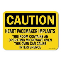 OSHA Caution Sign - Heart Pacemaker | Plastic Sign | Protect Your Business, Work Site, Warehouse & Shop Area |  Made in the USA