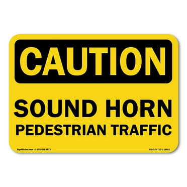 OSHA Caution Sign - No Pedestrian Traffic | Vinyl Decal | Protect Your Business, Construction Site, Warehouse & Shop Area | Made in the USA