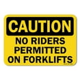 thumbnail image 1 of OSHA Caution Sign - No Riders Permitted On Forklifts | Plastic Sign | Protect Your Business, Work Site, Warehouse & Shop Area |  Made in the USA, 1 of 6
