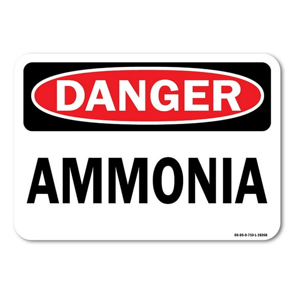OSHA Danger Decal - Ammonia | Decal | Protect Your Business, Work Site, Warehouse & Shop Area |  Made in the USA