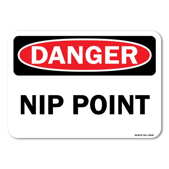 OSHA Danger Decal - Nip Point | Decal | Protect Your Business, Work Site, Warehouse & Shop Area | Â Made in the USA